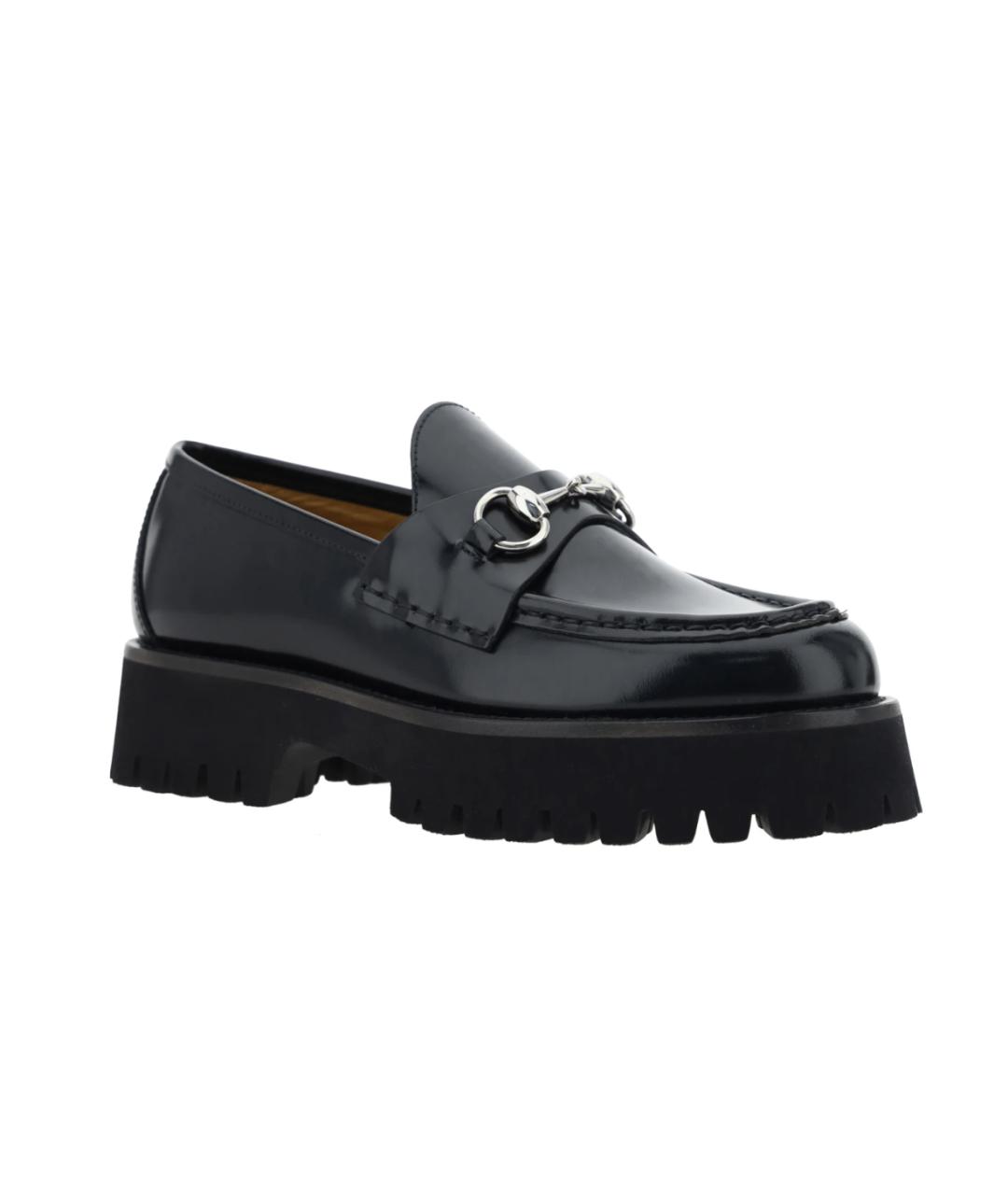 GUCCI Черные кожаные лоферы, фото 2