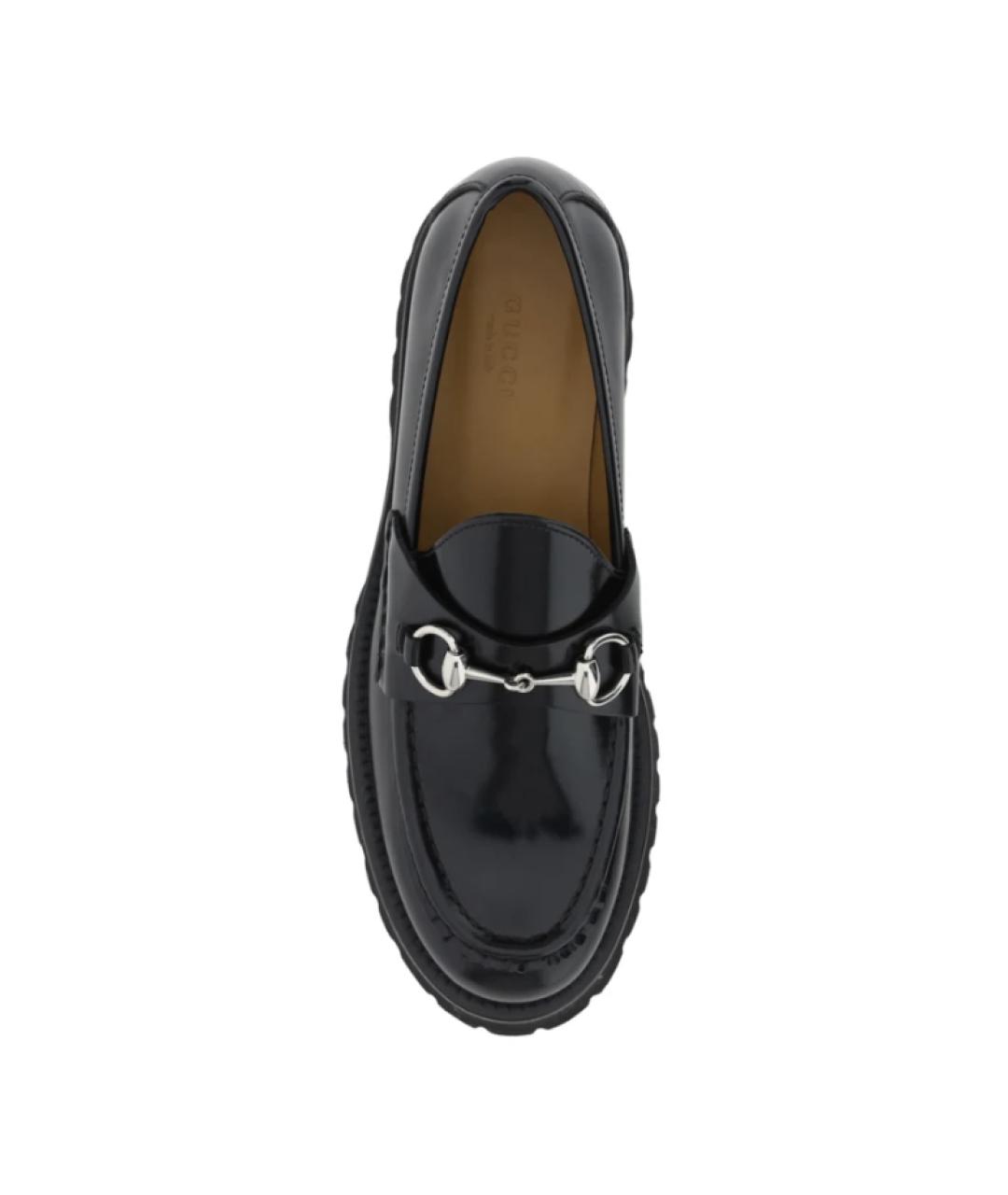 GUCCI Черные кожаные лоферы, фото 4