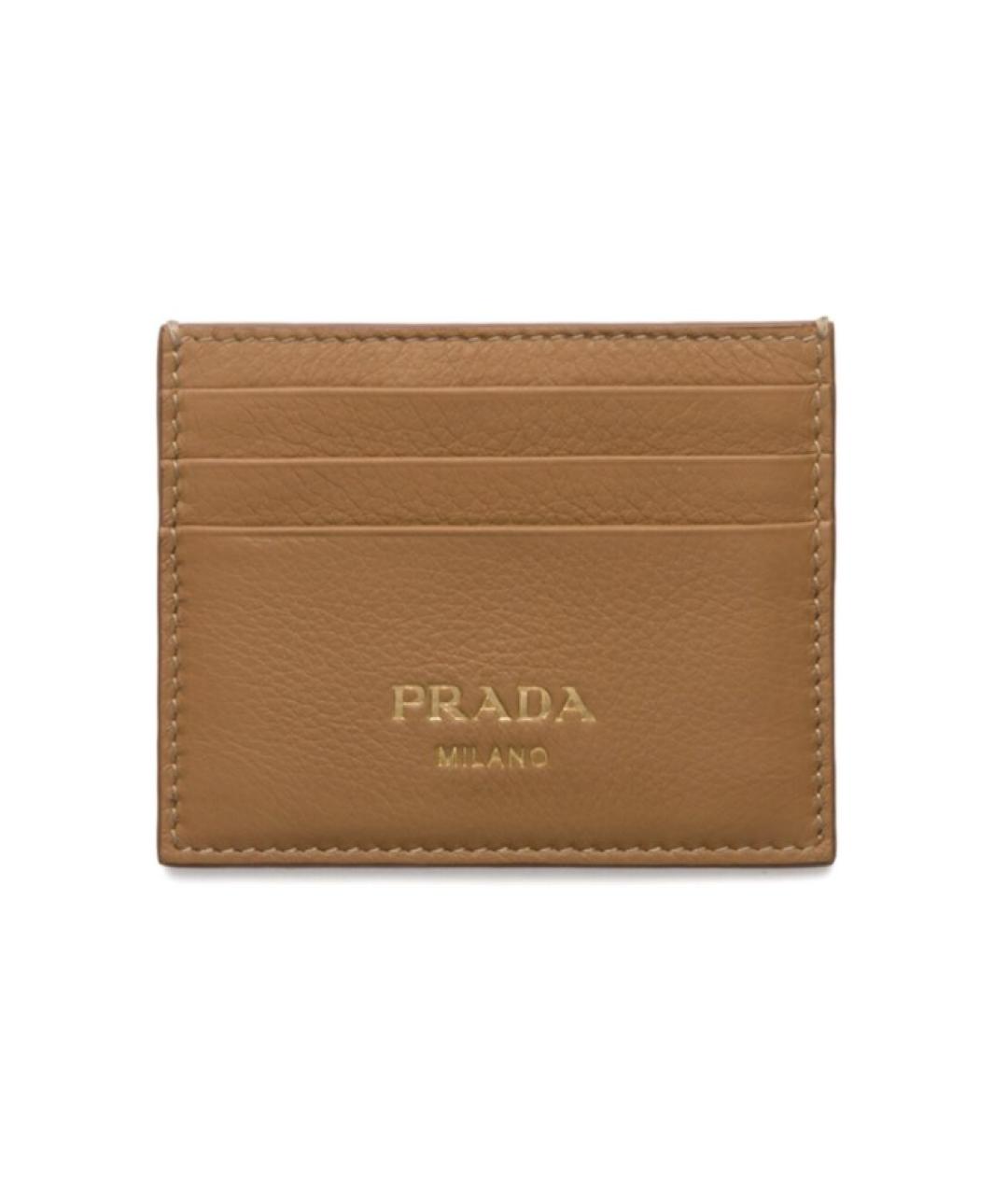 PRADA Коричневый кожаный кошелек, фото 1