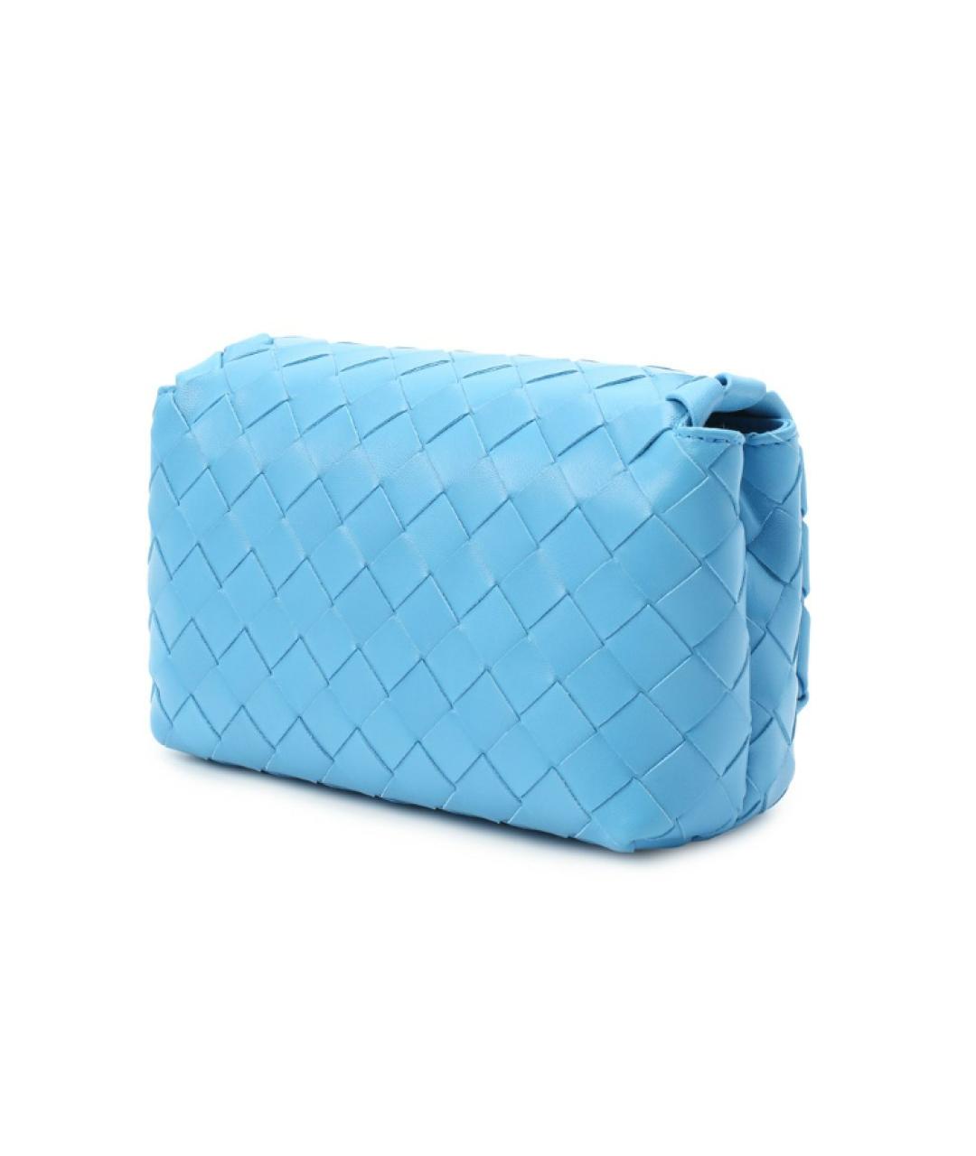 BOTTEGA VENETA Синяя кожаная сумка через плечо, фото 4