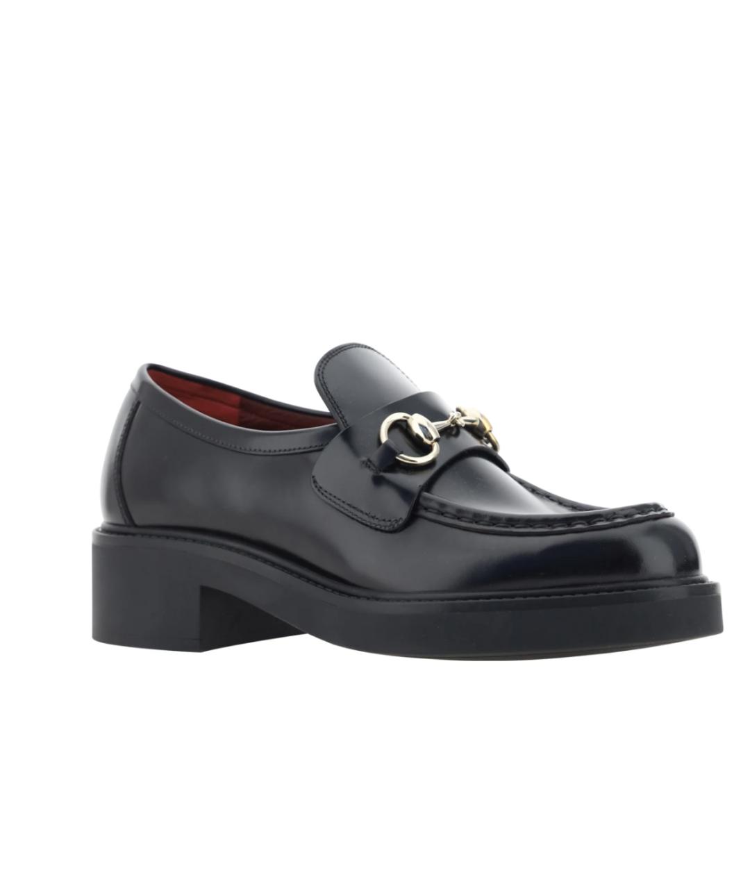 GUCCI Черные кожаные лоферы, фото 2