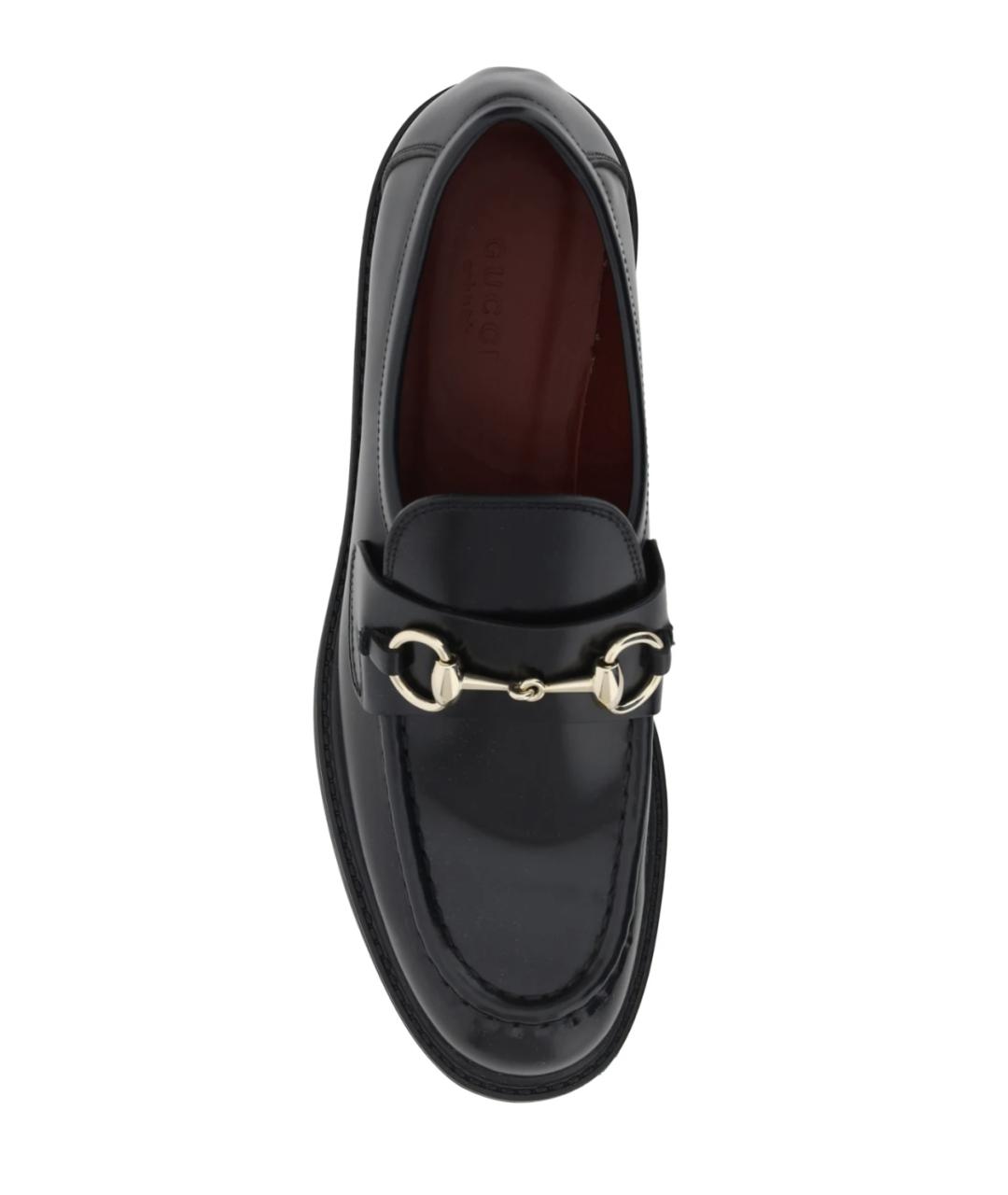 GUCCI Черные кожаные лоферы, фото 4