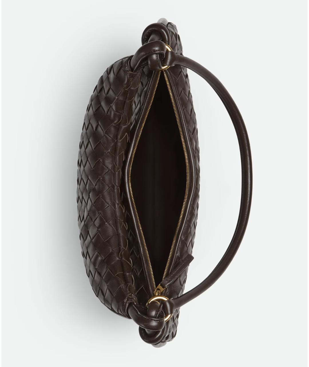 BOTTEGA VENETA Коричневая кожаная сумка через плечо, фото 3