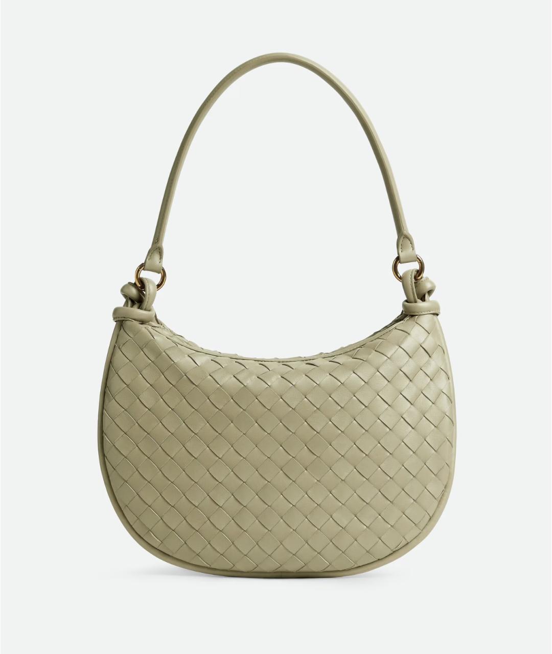 BOTTEGA VENETA Салатовая кожаная сумка через плечо, фото 4