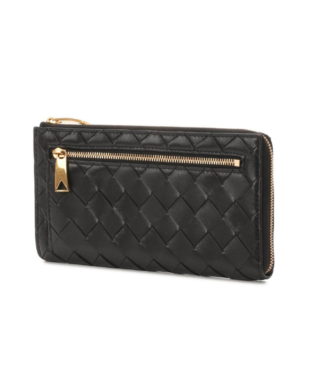 BOTTEGA VENETA Черный кожаный кошелек, фото 2