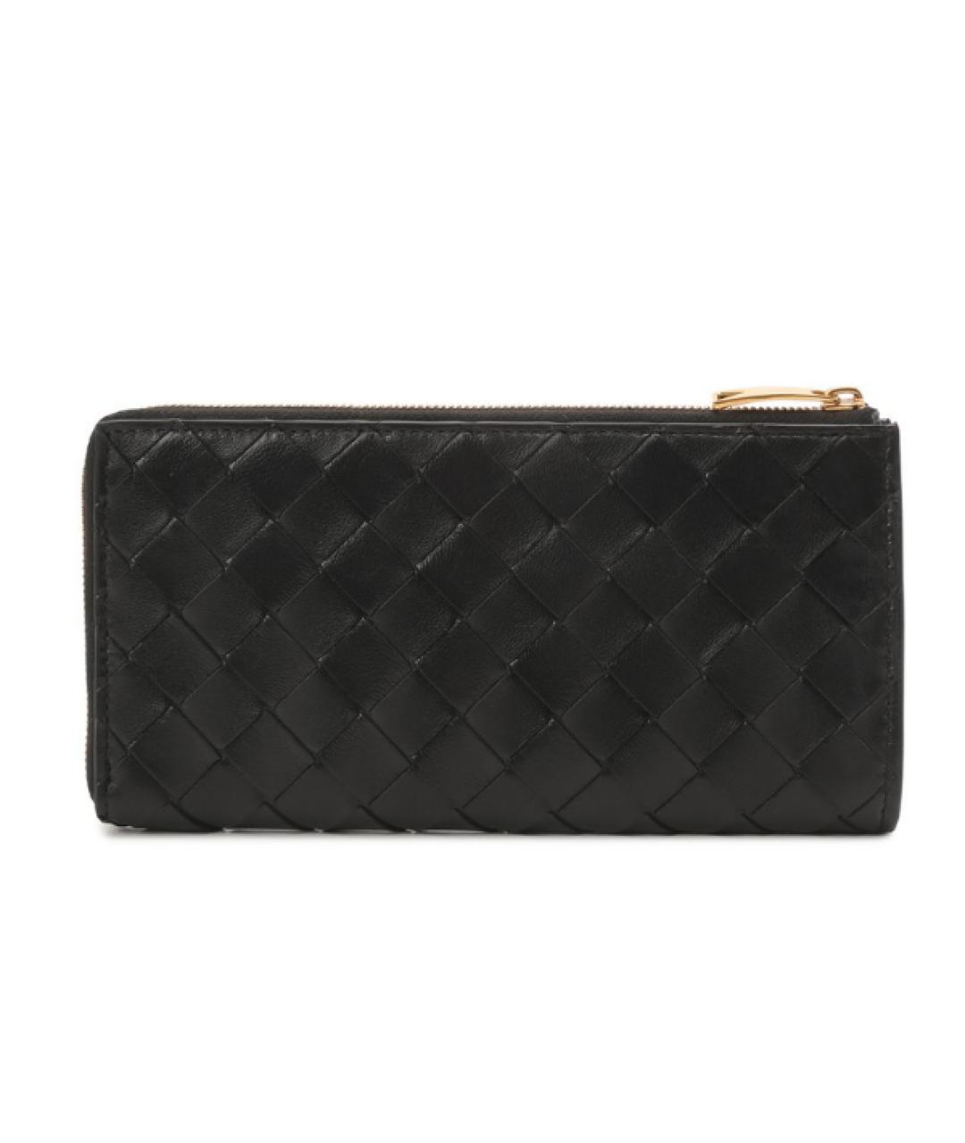BOTTEGA VENETA Черный кожаный кошелек, фото 1