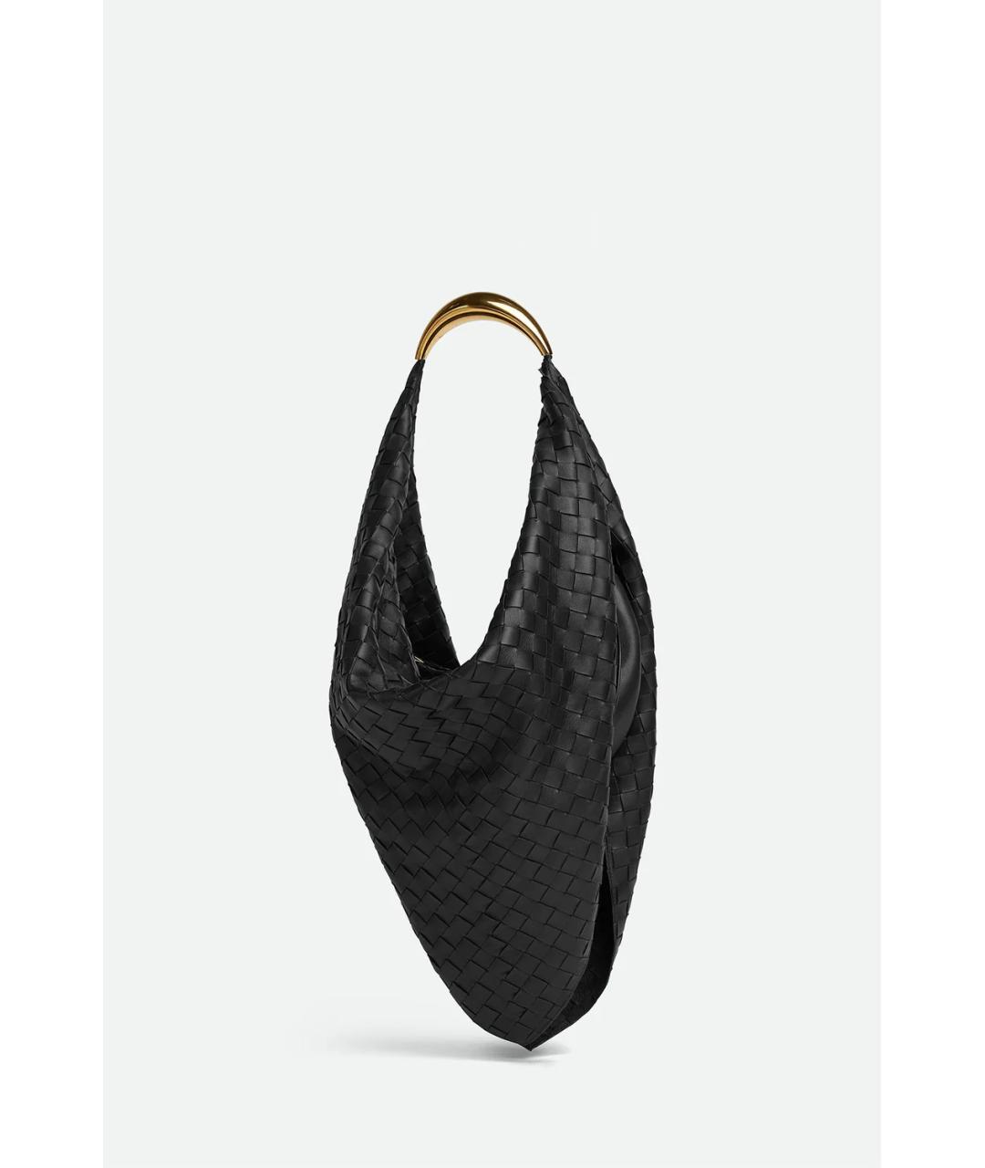 BOTTEGA VENETA Черная кожаная сумка тоут, фото 5