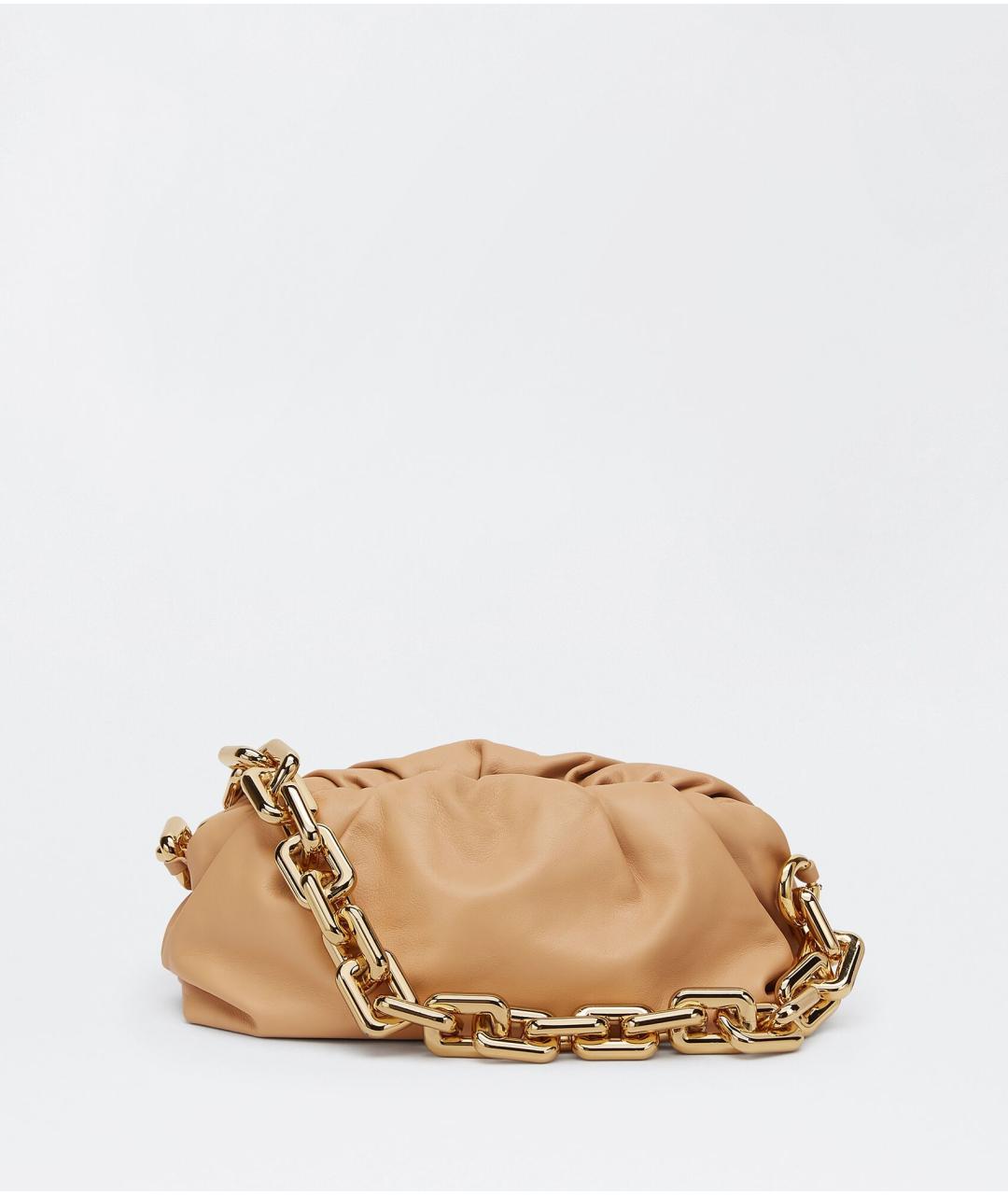 BOTTEGA VENETA Бежевая кожаная сумка через плечо, фото 4