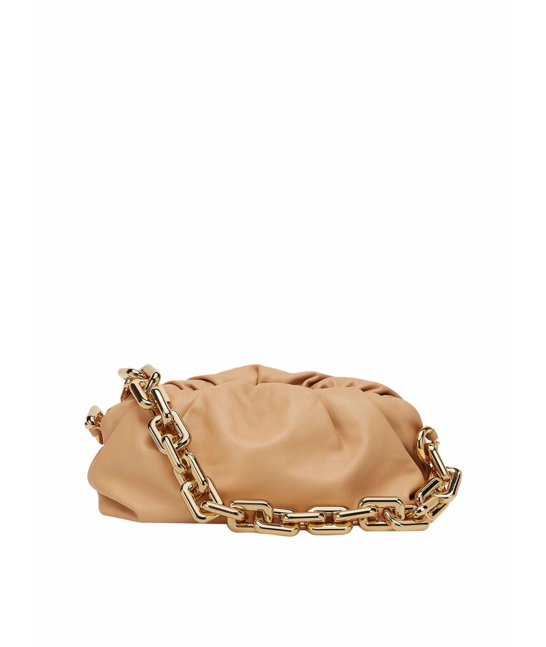 BOTTEGA VENETA Бежевая кожаная сумка через плечо, фото 1