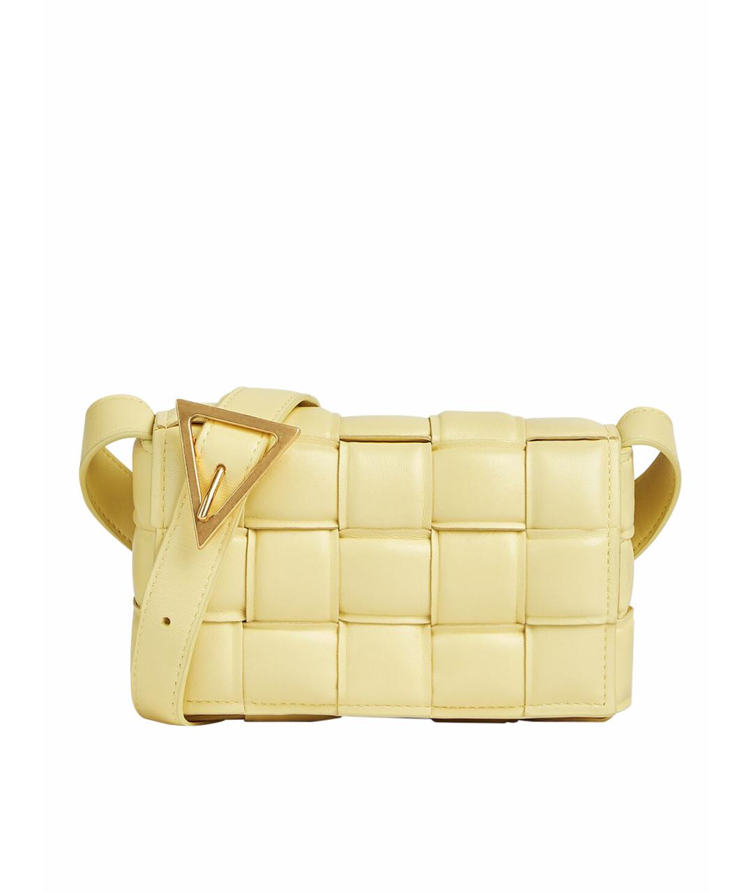 BOTTEGA VENETA Желтая кожаная сумка через плечо, фото 1