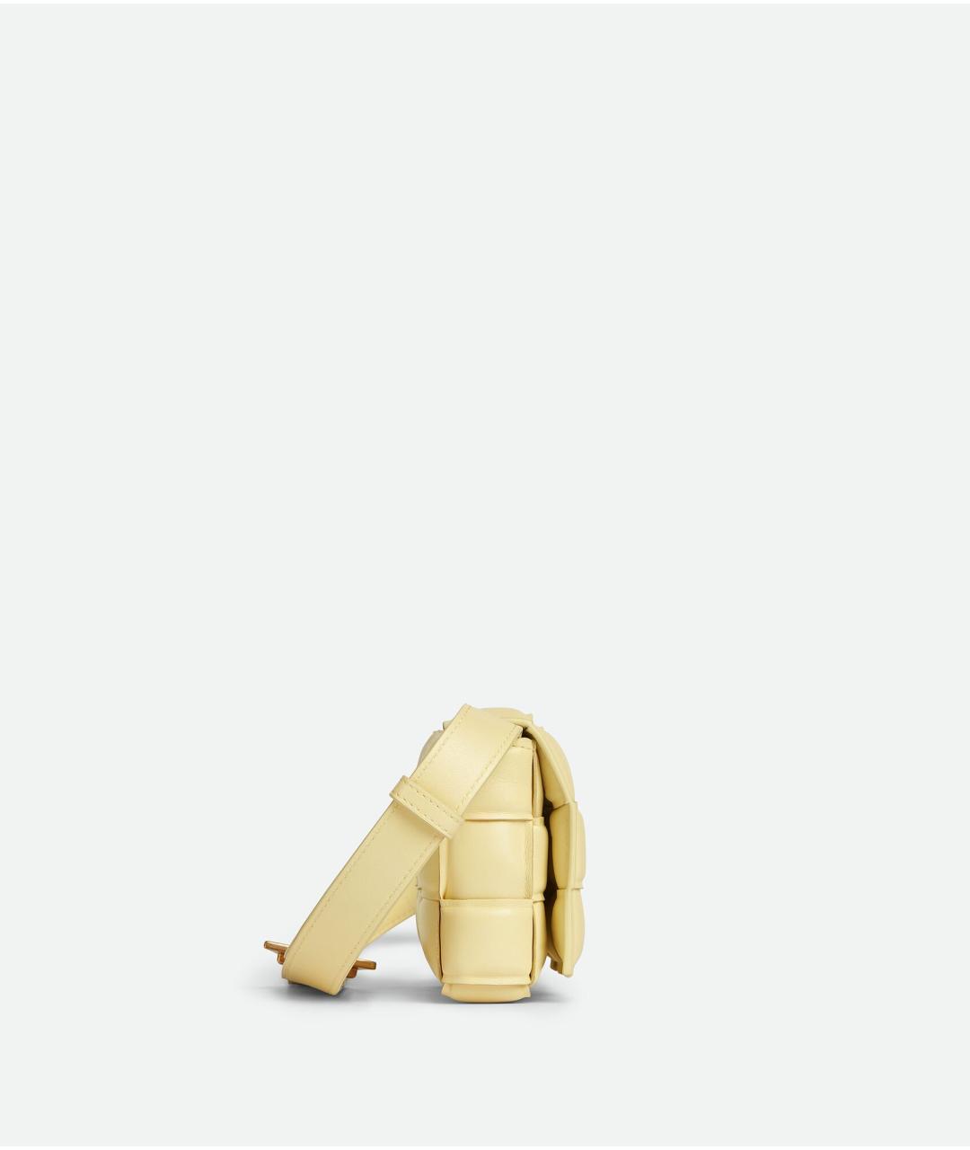 BOTTEGA VENETA Желтая кожаная сумка через плечо, фото 2