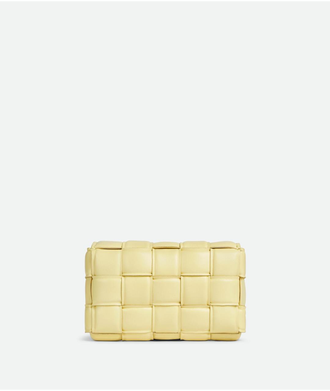 BOTTEGA VENETA Желтая кожаная сумка через плечо, фото 4