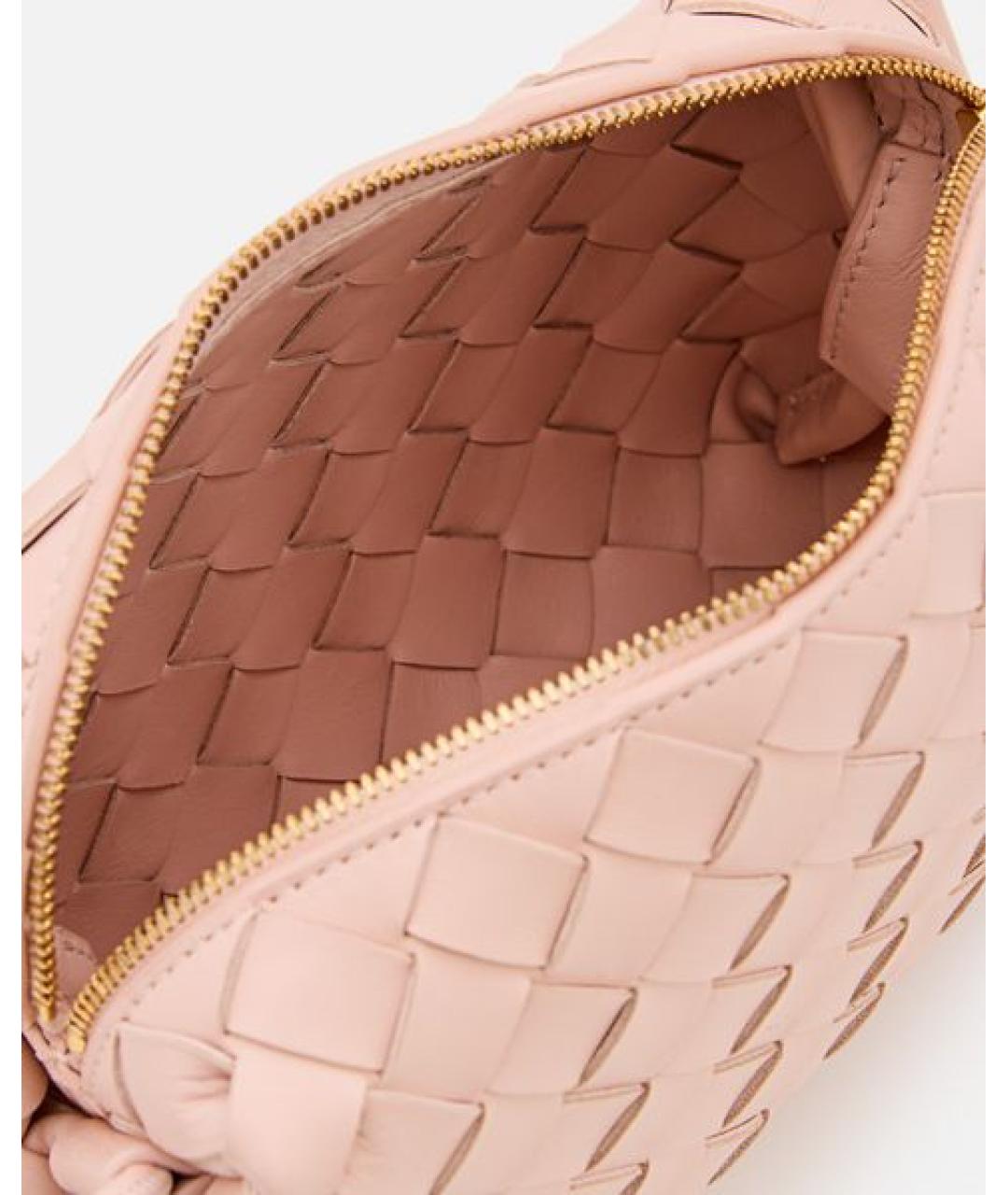 BOTTEGA VENETA Розовая кожаная сумка через плечо, фото 2