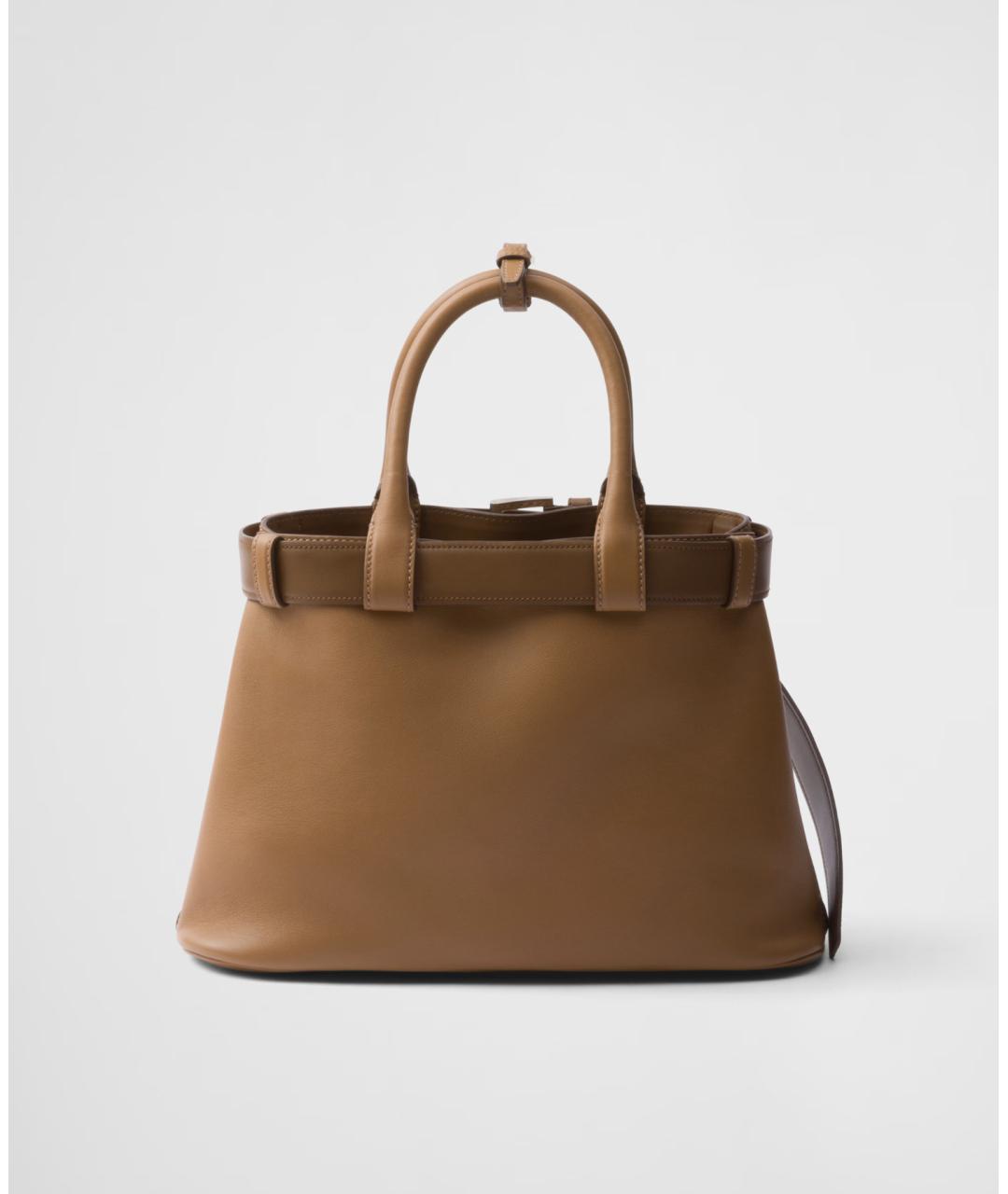 PRADA Коричневая кожаная сумка тоут, фото 4
