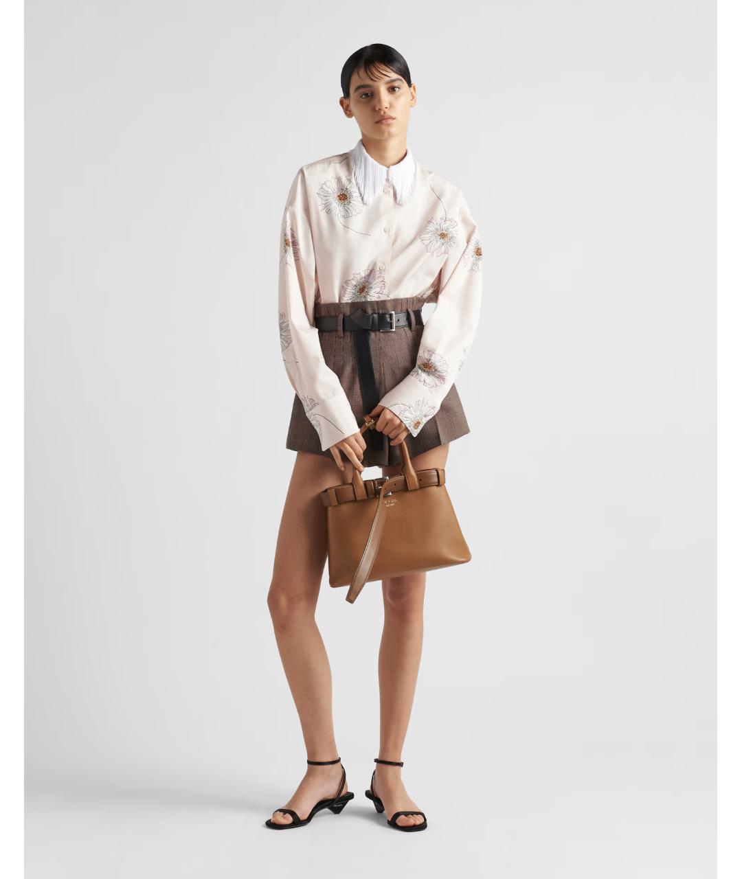 PRADA Коричневая кожаная сумка тоут, фото 2