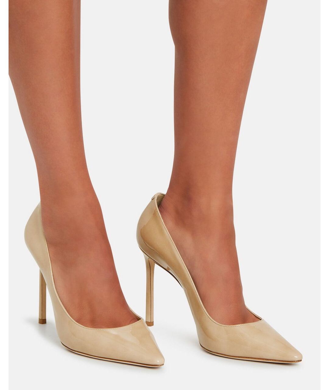 JIMMY CHOO Бежевые туфли из лакированной кожи, фото 2