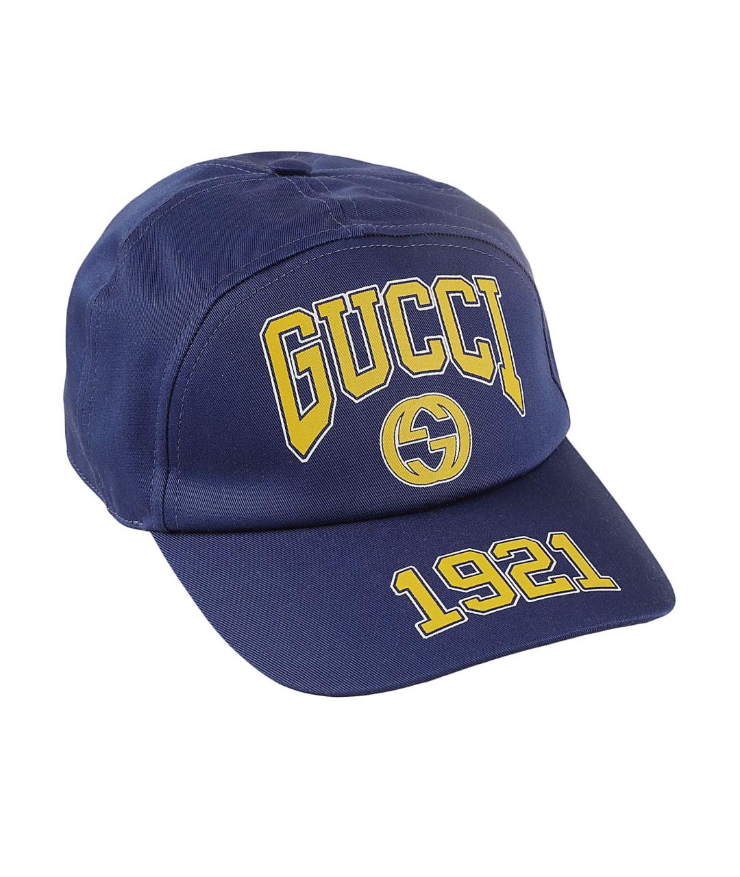 GUCCI Синяя хлопковая кепка/бейсболка, фото 1