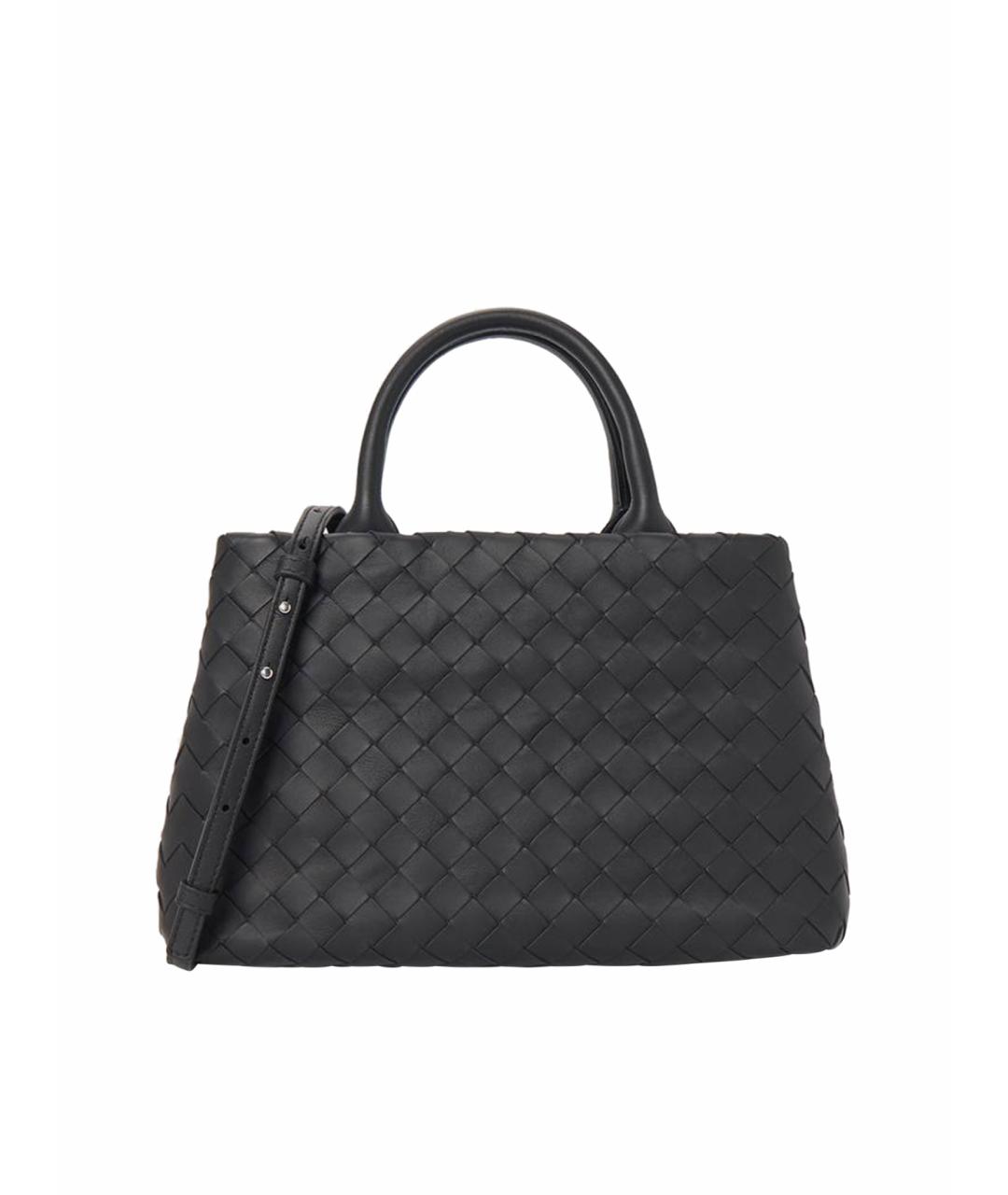 BOTTEGA VENETA Черная кожаная сумка тоут, фото 2