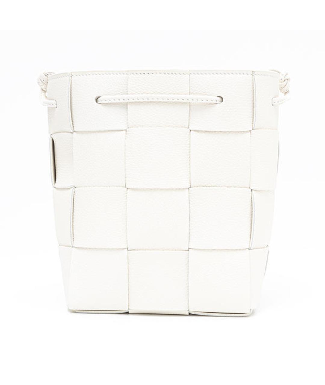 BOTTEGA VENETA Белая кожаная сумка через плечо, фото 2
