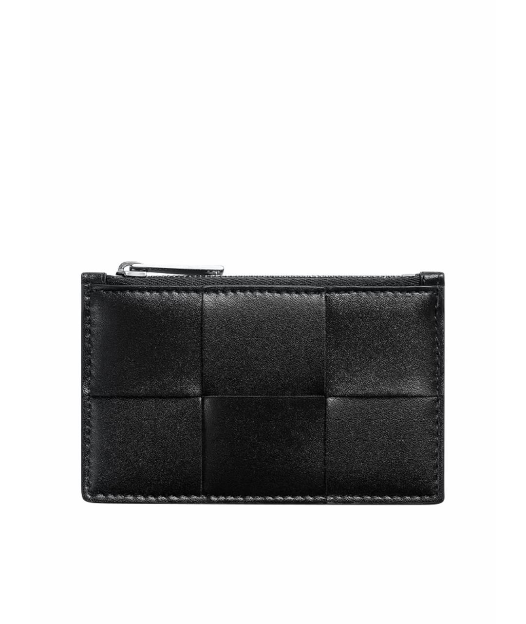 BOTTEGA VENETA Черный кожаный кошелек, фото 1