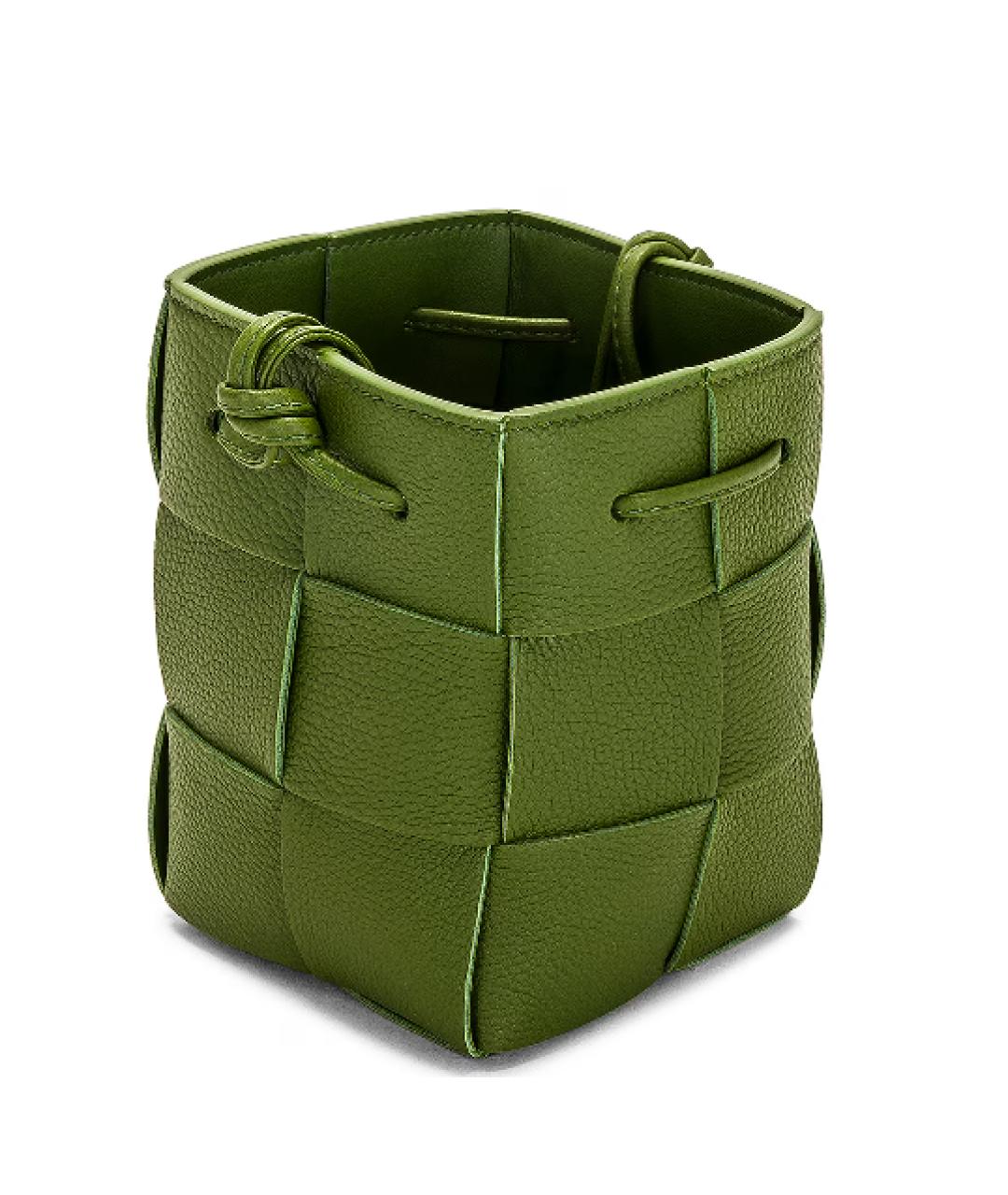 BOTTEGA VENETA Зеленая кожаная сумка через плечо, фото 4
