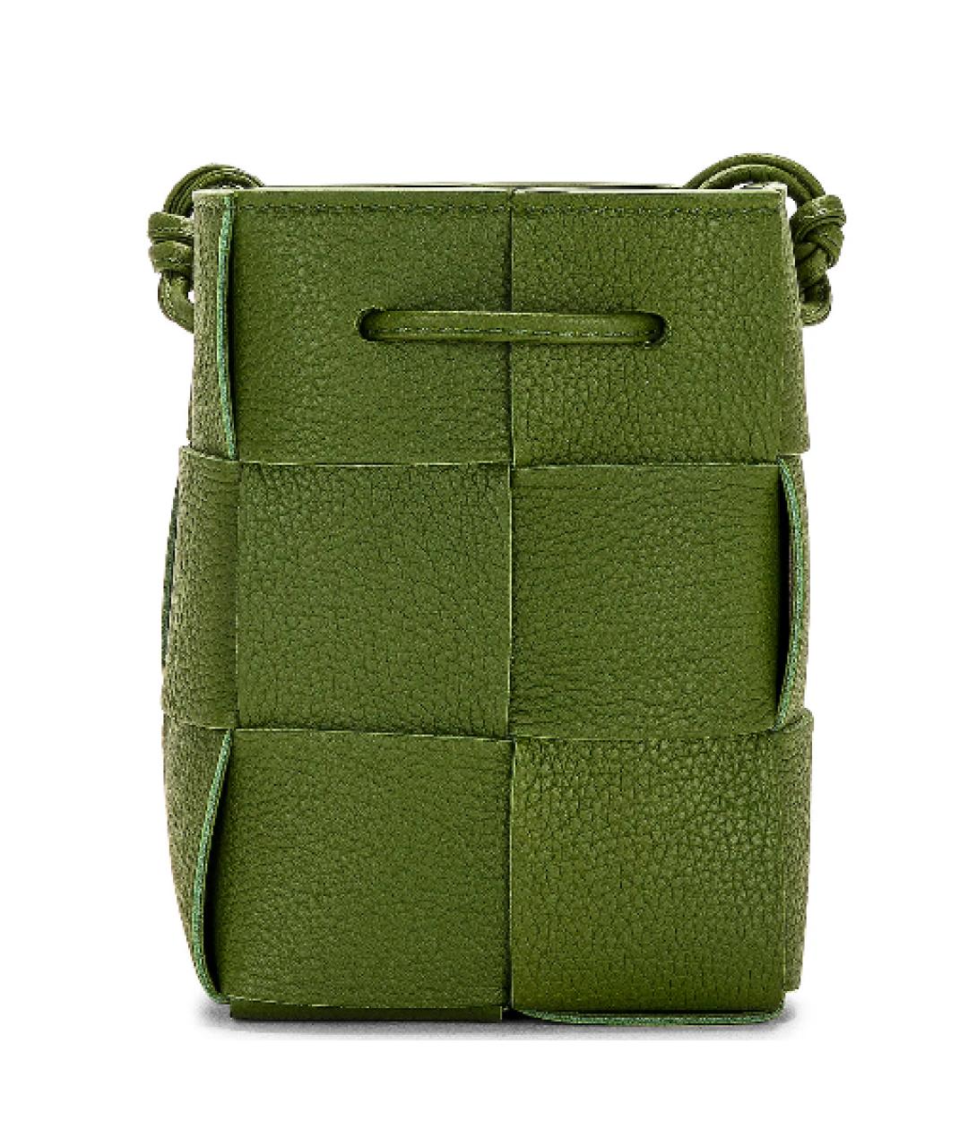 BOTTEGA VENETA Зеленая кожаная сумка через плечо, фото 2