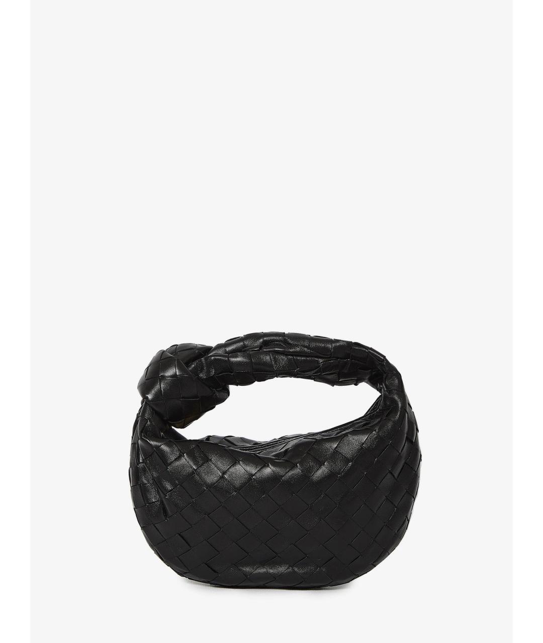 BOTTEGA VENETA Черная кожаная сумка с короткими ручками, фото 4