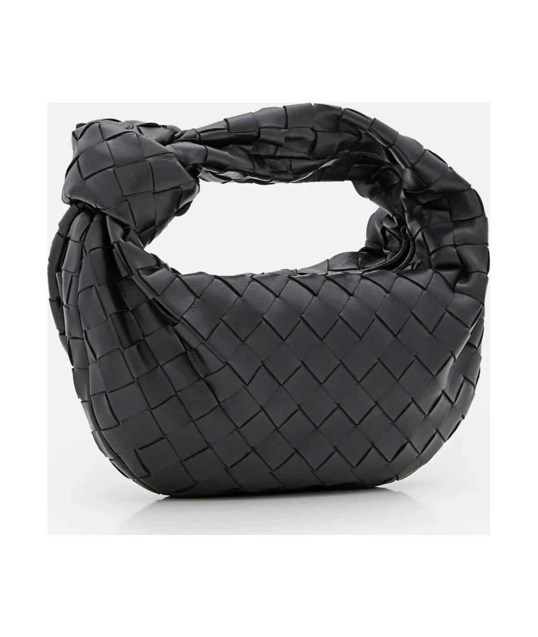 BOTTEGA VENETA Черная кожаная сумка с короткими ручками, фото 3