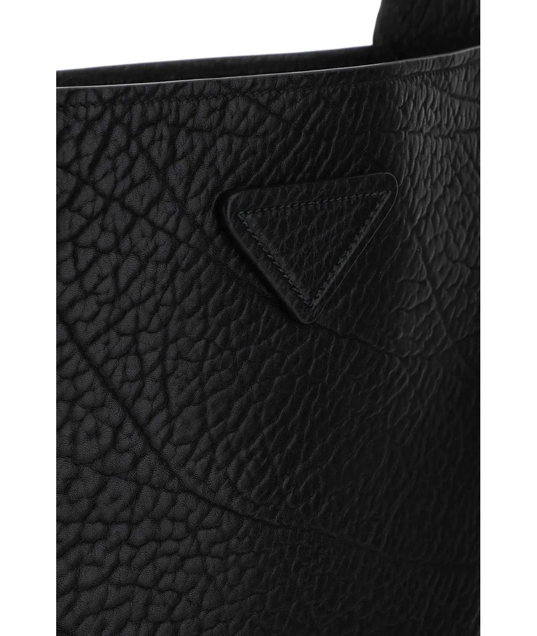 PRADA Черная кожаная сумка тоут, фото 4