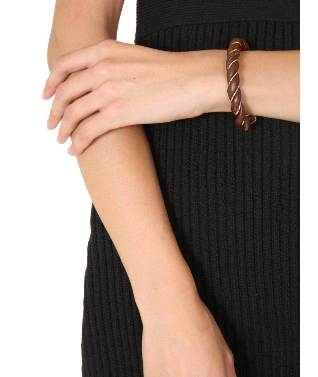 BOTTEGA VENETA Коричневый браслет, фото 3