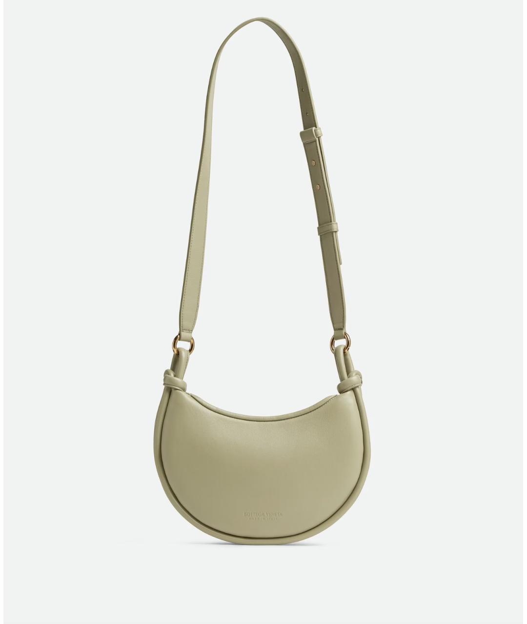 BOTTEGA VENETA Салатовая кожаная сумка через плечо, фото 5