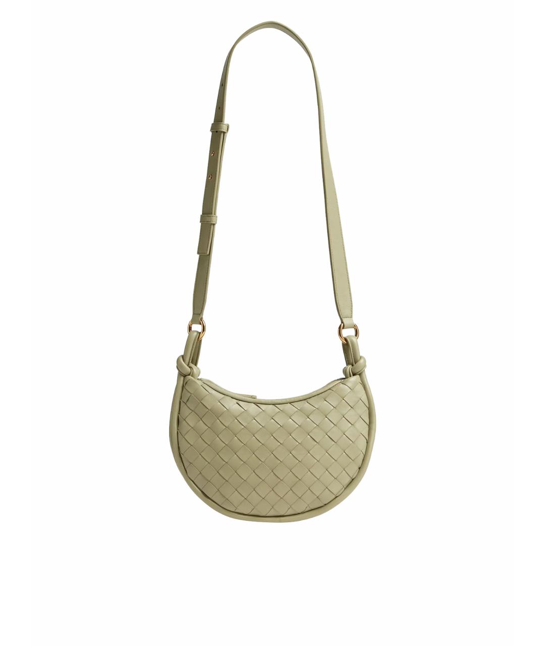 BOTTEGA VENETA Салатовая кожаная сумка через плечо, фото 1