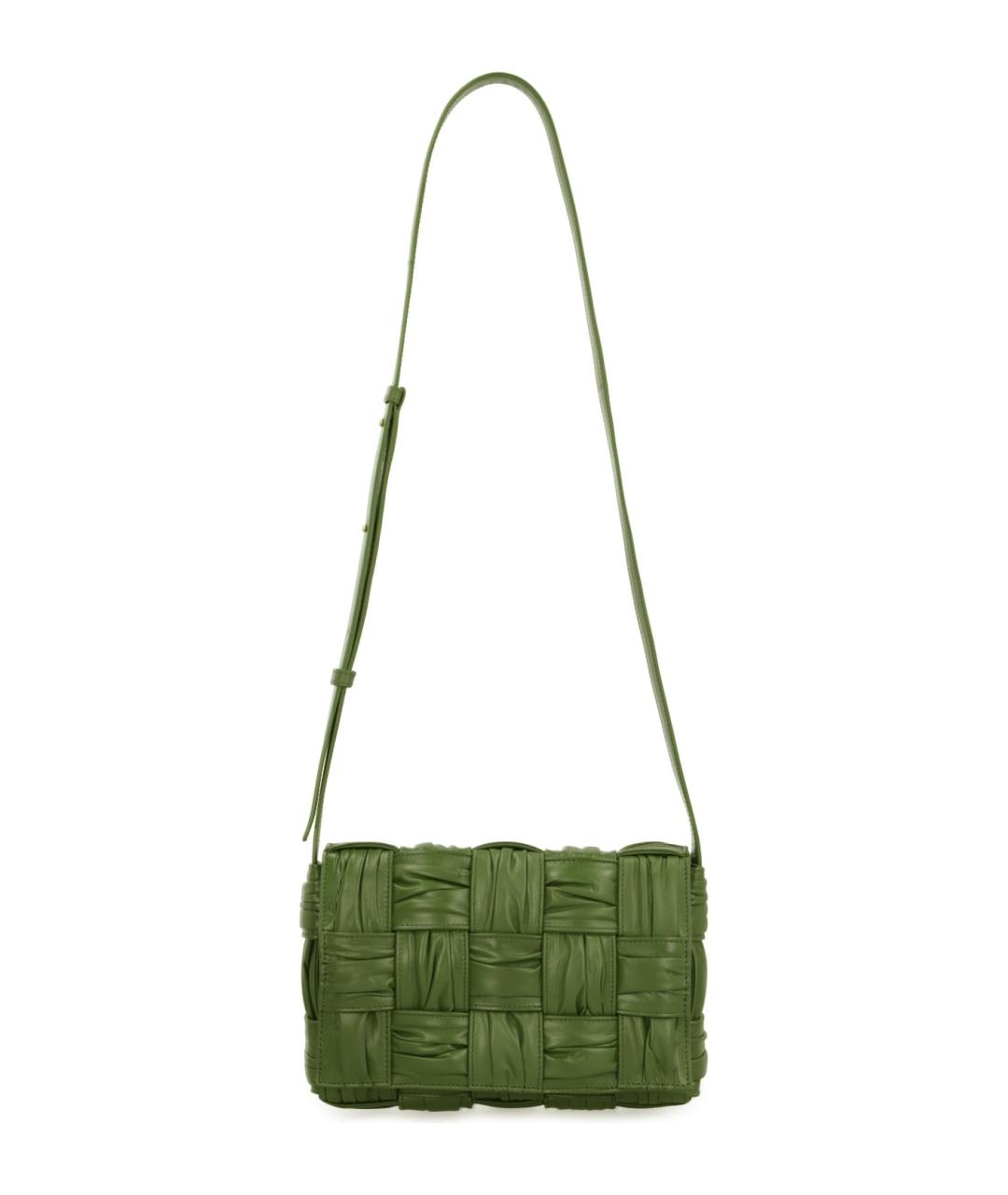 BOTTEGA VENETA Зеленая кожаная сумка через плечо, фото 2