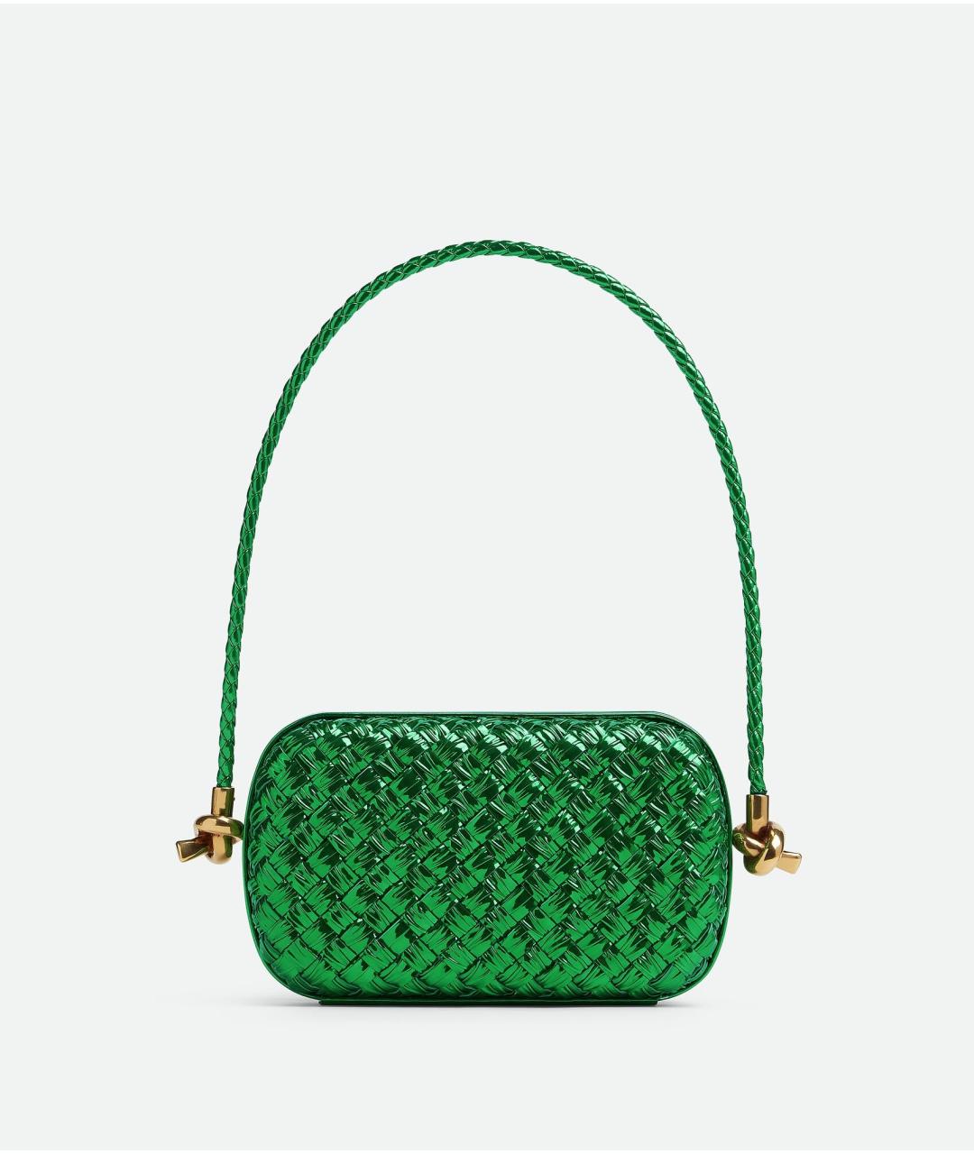 BOTTEGA VENETA Зеленая кожаная сумка через плечо, фото 5
