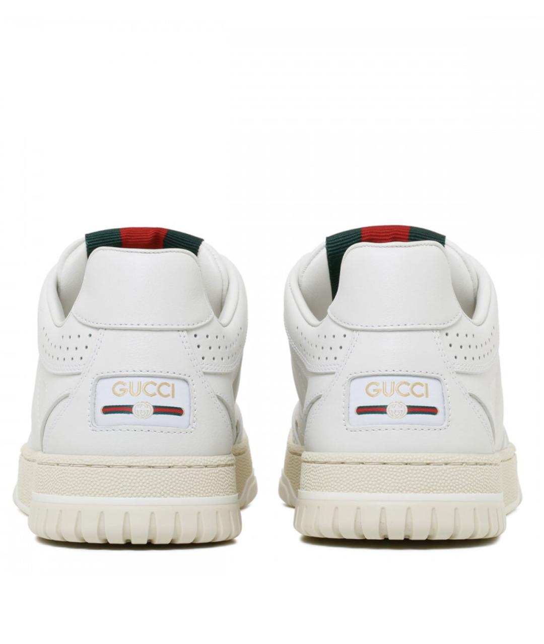 GUCCI Белые кожаные кеды, фото 3