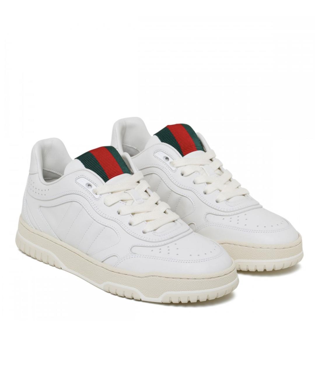 GUCCI Белые кожаные кеды, фото 2