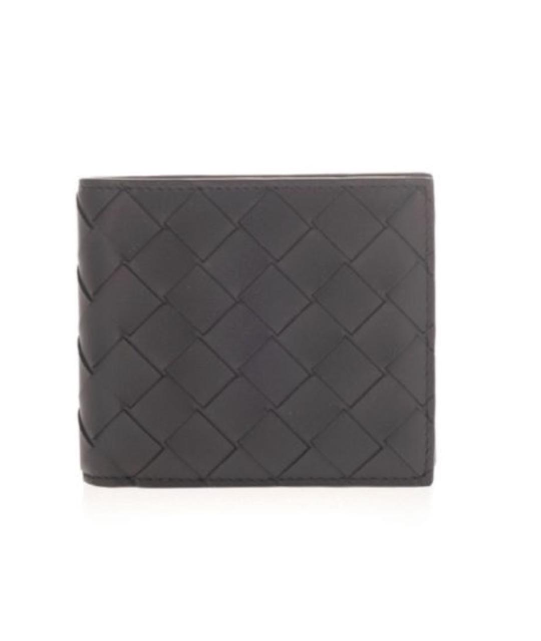 BOTTEGA VENETA Черный кожаный кошелек, фото 1
