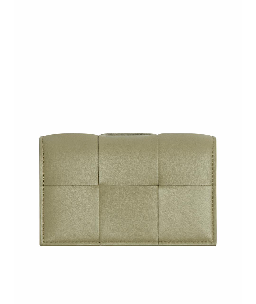 BOTTEGA VENETA Бежевый кожаный кошелек, фото 1