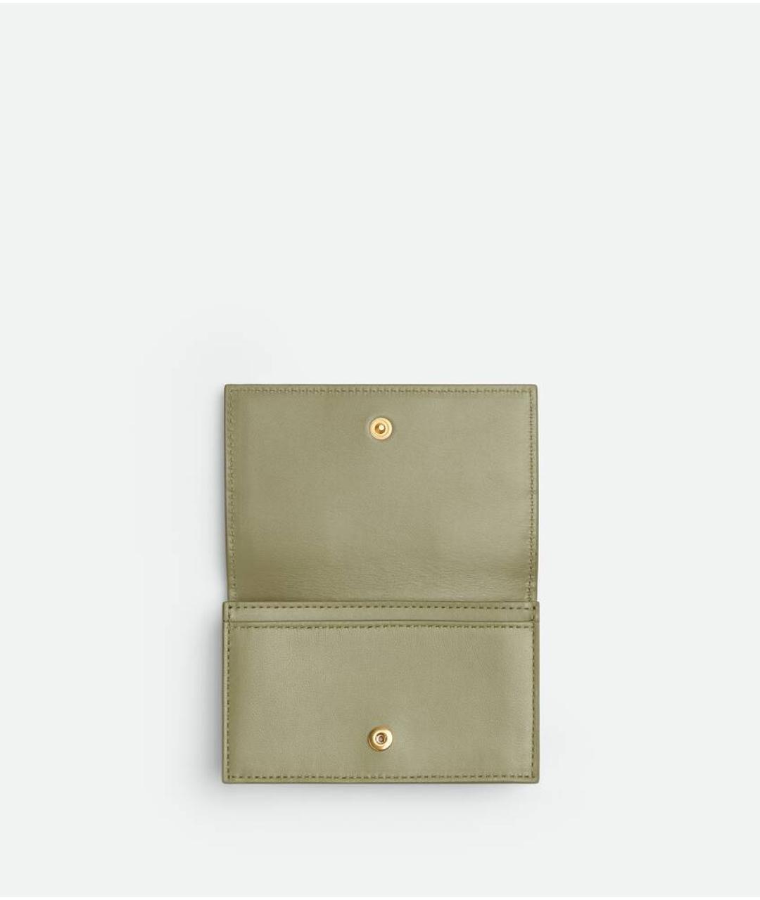 BOTTEGA VENETA Бежевый кожаный кошелек, фото 2