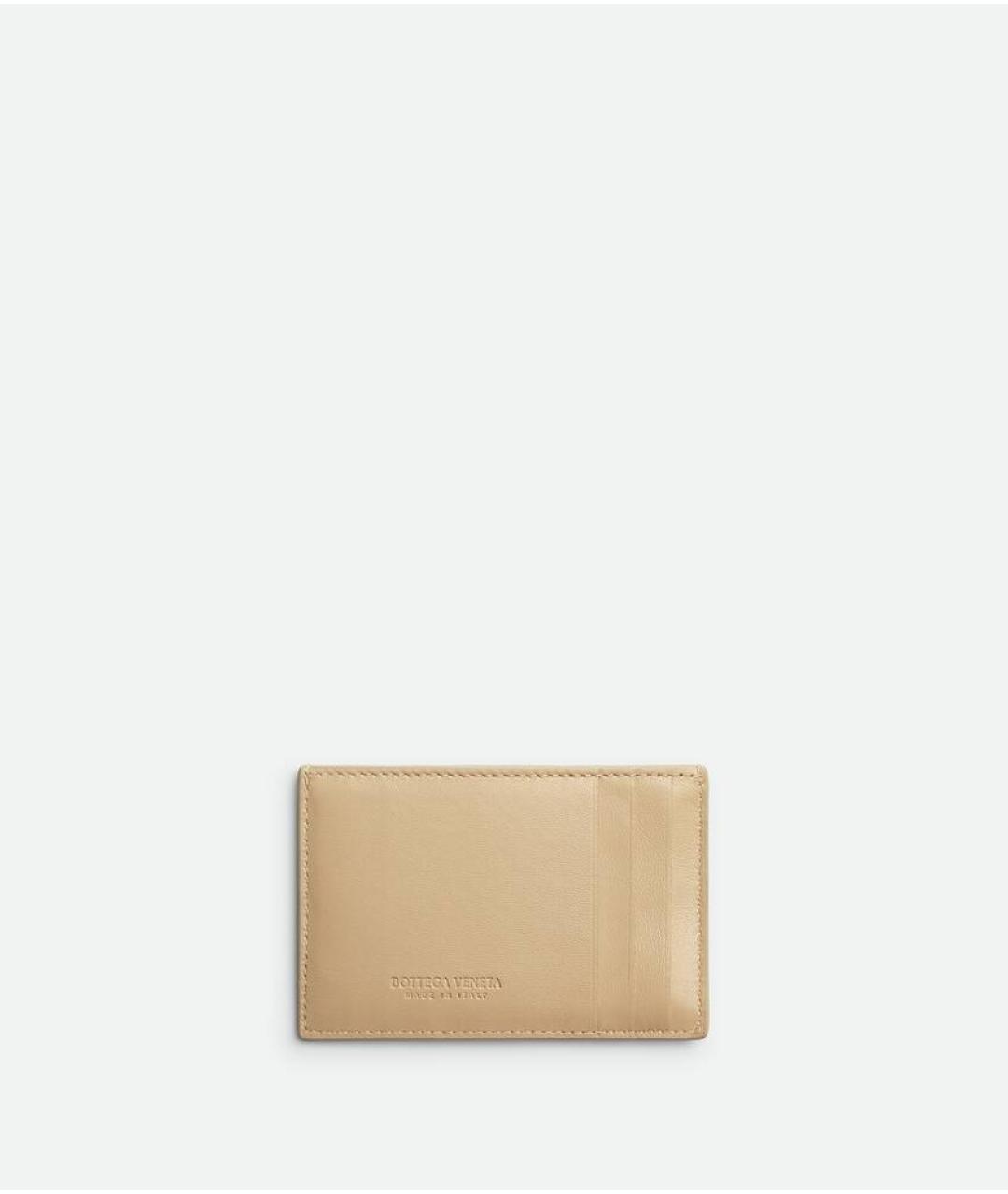BOTTEGA VENETA Бежевый кожаный кошелек, фото 3