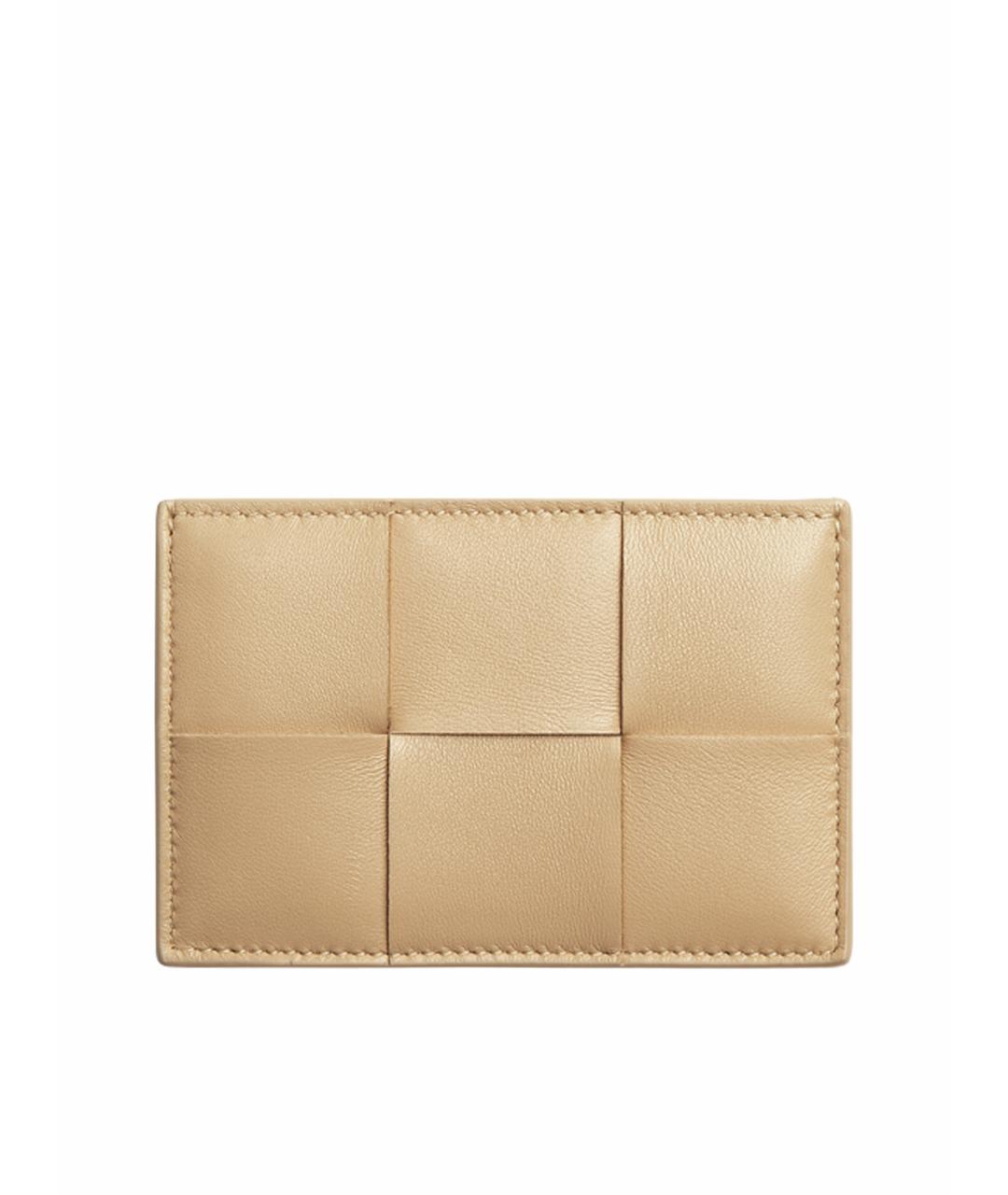 BOTTEGA VENETA Бежевый кожаный кошелек, фото 1