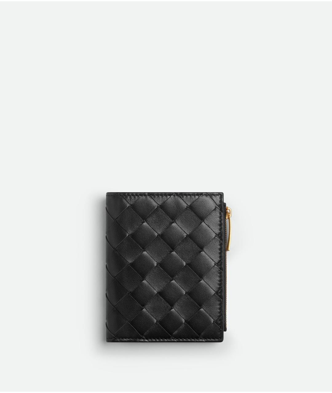 BOTTEGA VENETA Черный кожаный кошелек, фото 5