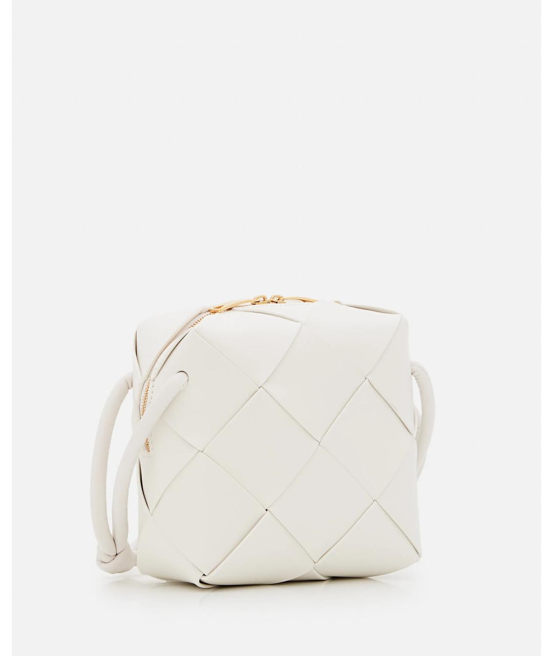 BOTTEGA VENETA Белая кожаная сумка через плечо, фото 2