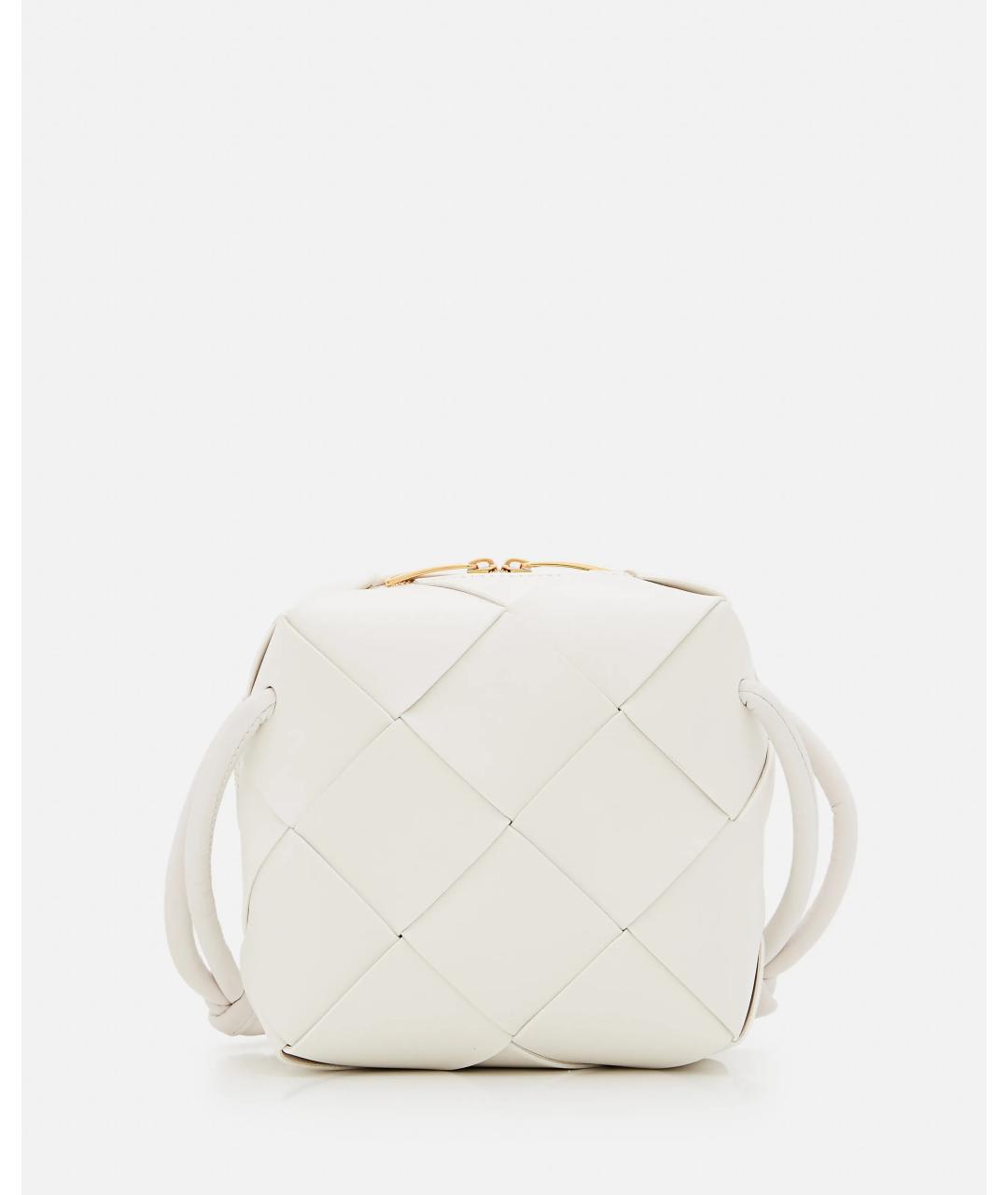 BOTTEGA VENETA Белая кожаная сумка через плечо, фото 5