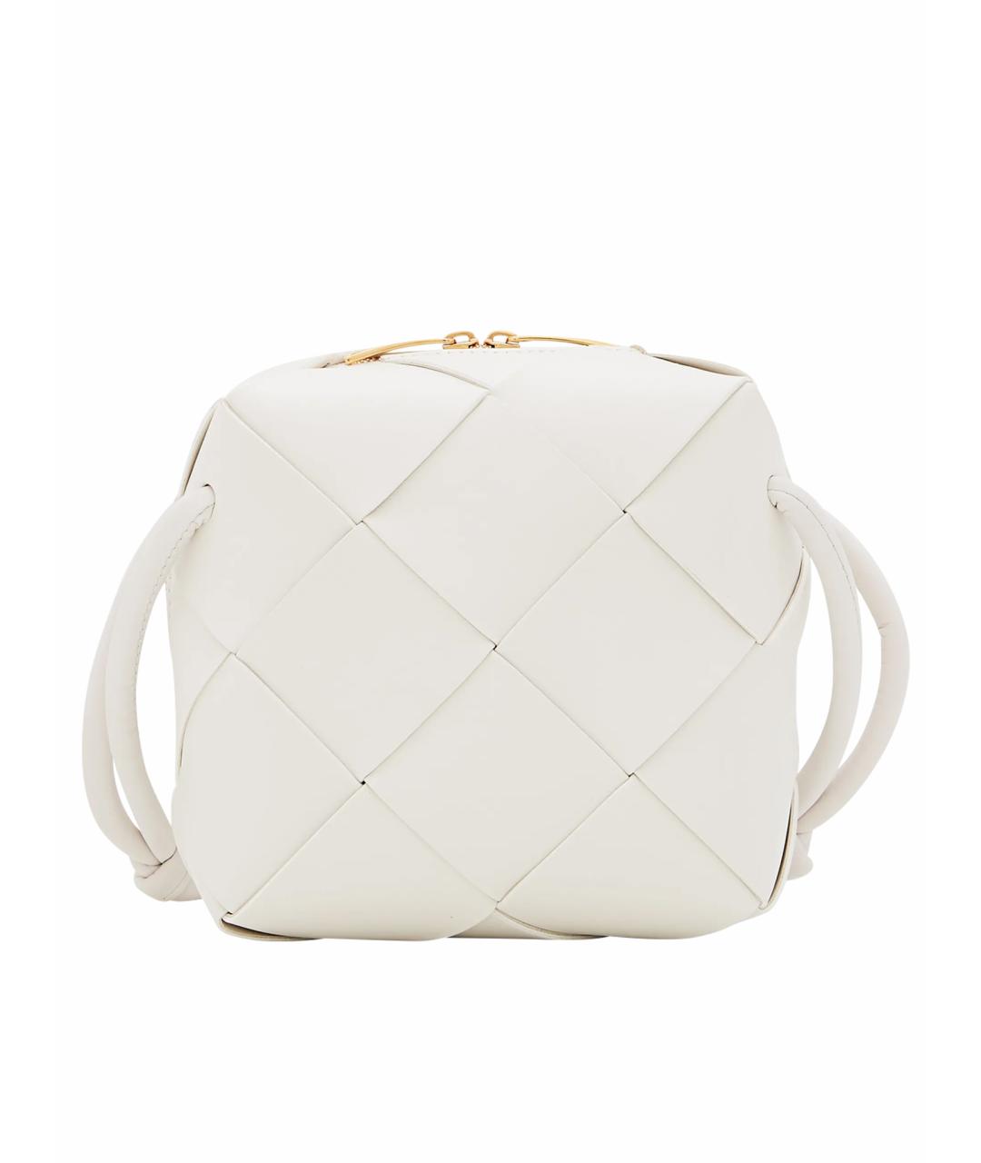 BOTTEGA VENETA Белая кожаная сумка через плечо, фото 1