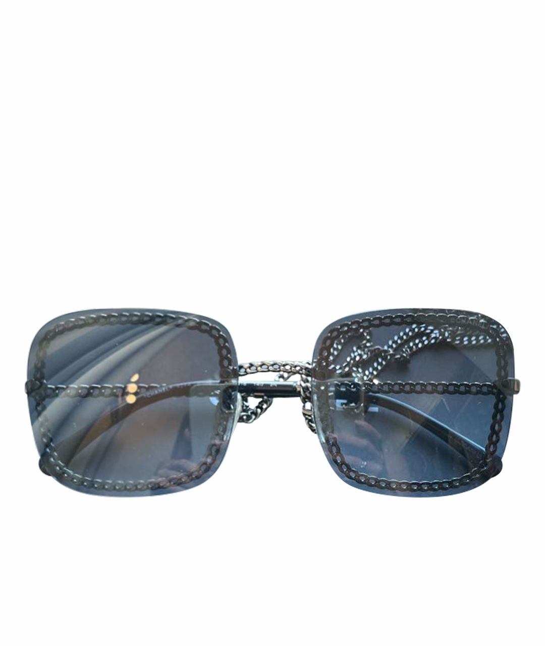 CHANEL PRE-OWNED Темно-синие солнцезащитные очки, фото 1