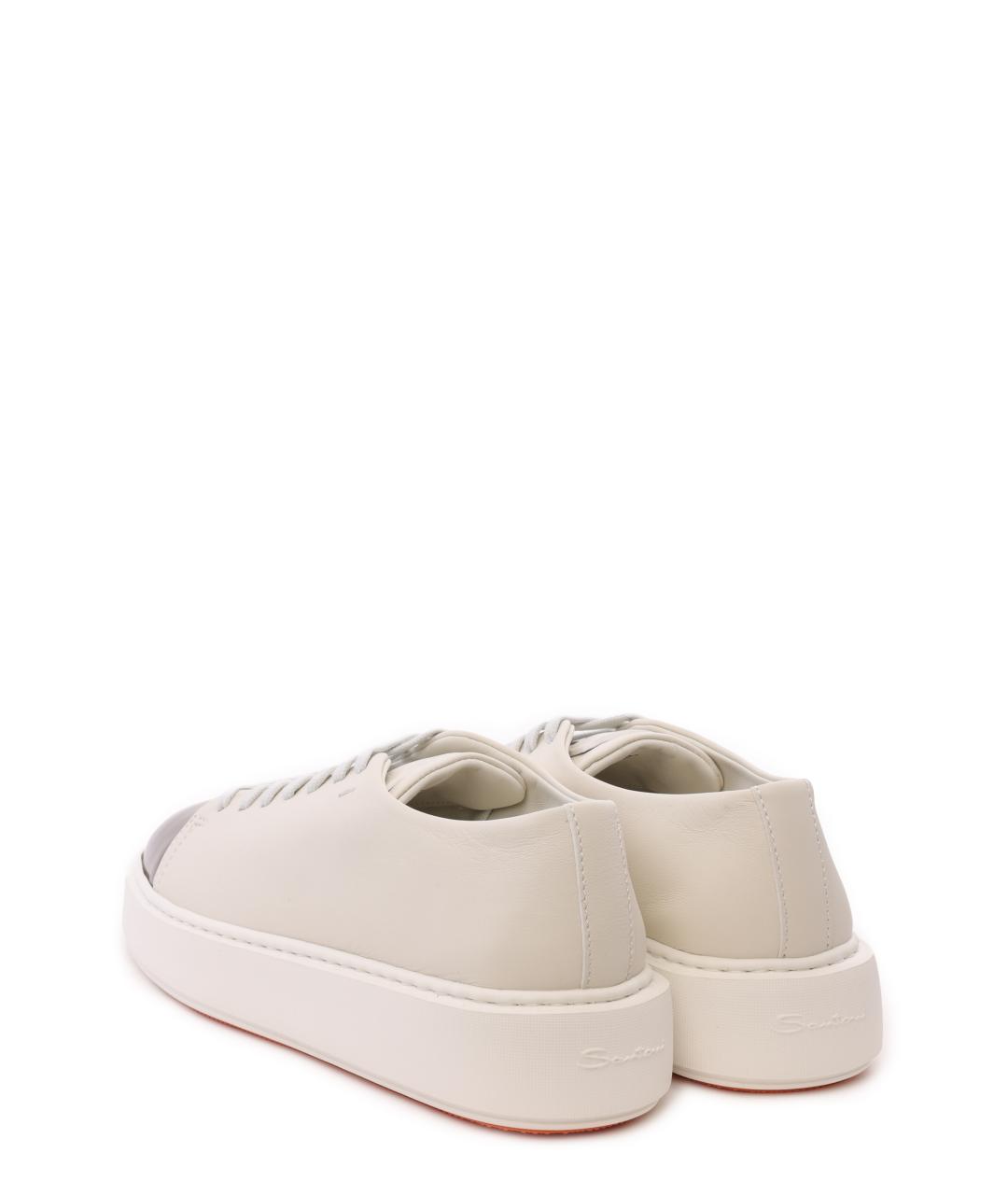 SANTONI Белые кеды, фото 3