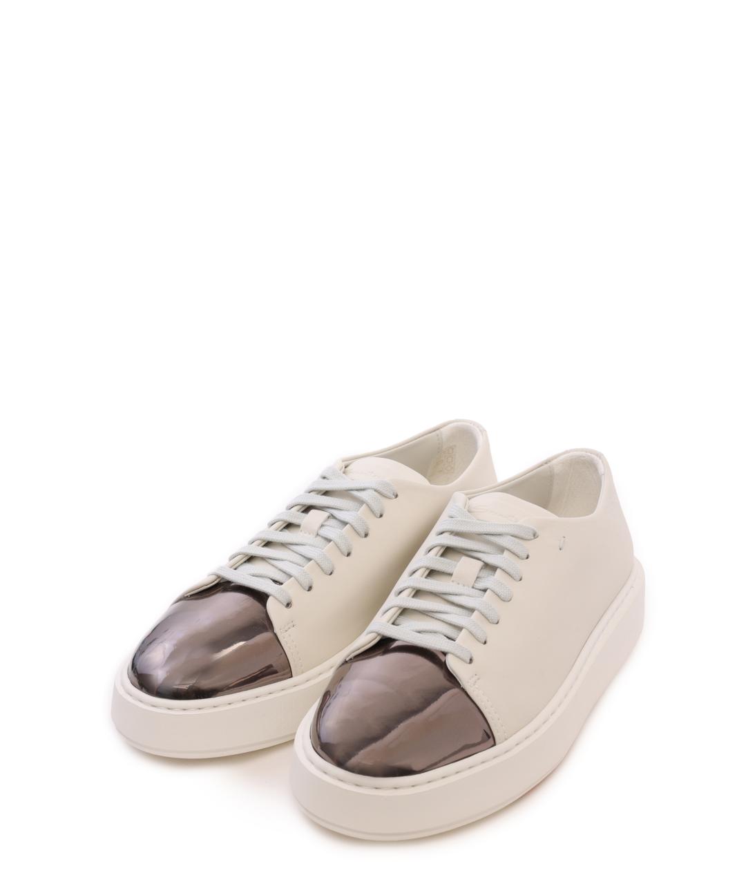 SANTONI Белые кеды, фото 2