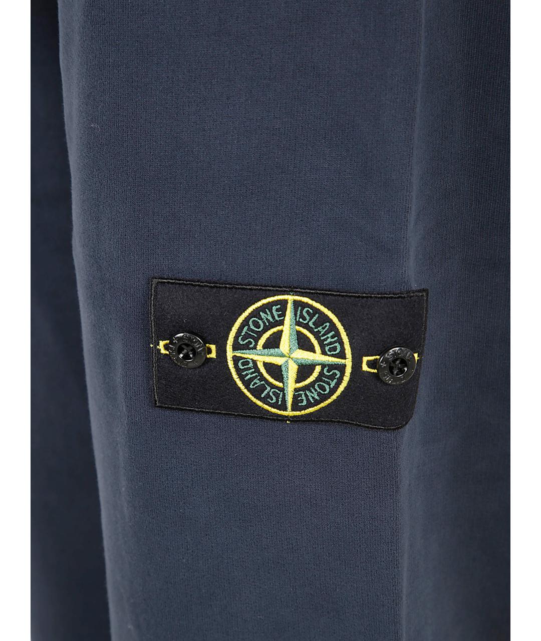 STONE ISLAND Синие хлопковые повседневные брюки, фото 3