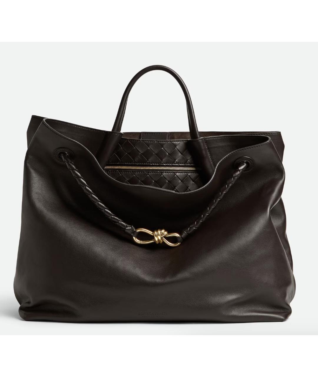 BOTTEGA VENETA Коричневая кожаная сумка тоут, фото 2